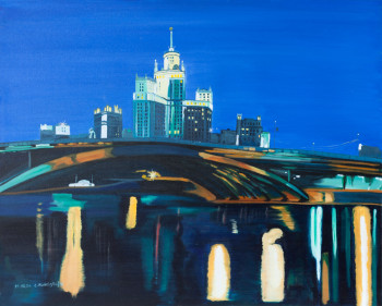 Named contemporary work « Moskau in der Nacht », Made by ABDELGHAFAR