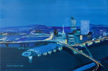 Named contemporary work « Skyline Pittsburgh, Pennsylvania », Made by ABDELGHAFAR