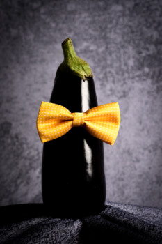 Named contemporary work « Monsieur Aubergine », Made by HERVE PEZZINI