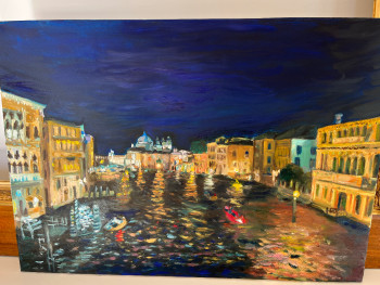 Named contemporary work « Nuit à Venise », Made by F.OG