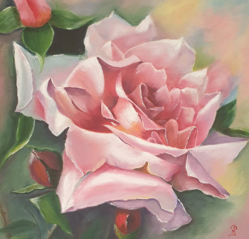 Named contemporary work « Une rose », Made by ADELE