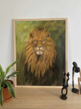 Named contemporary work « Le lion », Made by ATAHMASSEB