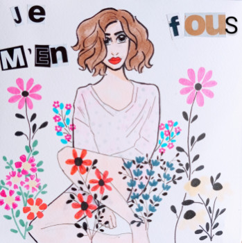 Named contemporary work « Je l'en fous », Made by MARJOCREART