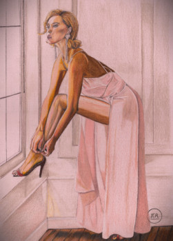 Named contemporary work « La dame aux hauts talons », Made by PIRDESSINS