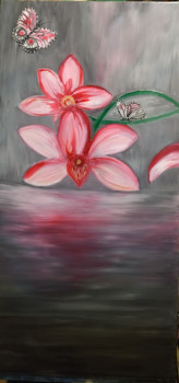 Named contemporary work « Orchidée », Made by ALLAVENA