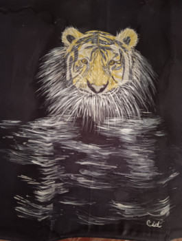 Named contemporary work « Tigre en el agua », Made by CID