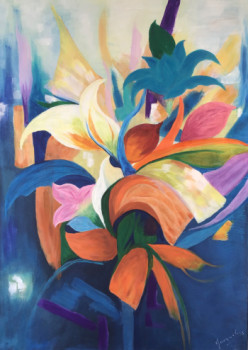 Named contemporary work « Bouquet », Made by JACQUELINE