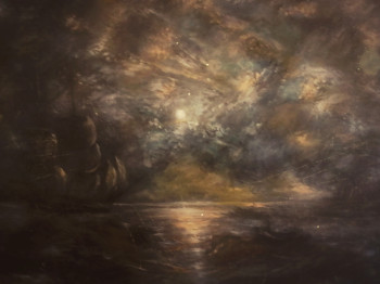 Named contemporary work « D'après Knud Baade, Moonlight on The Coast », Made by LA CIGOGNE