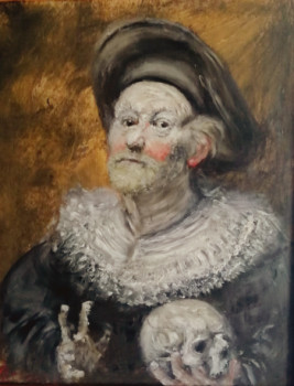 Named contemporary work « Inspiré de Rembrandt, Vanité au Marin avec un Chapeau », Made by LA CIGOGNE