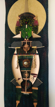 Named contemporary work « Samouraï Triptyque », Made by ANTONE .Z