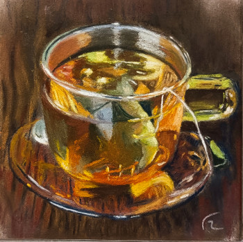 Named contemporary work « tea time », Made by FRANCIS RIANCHO