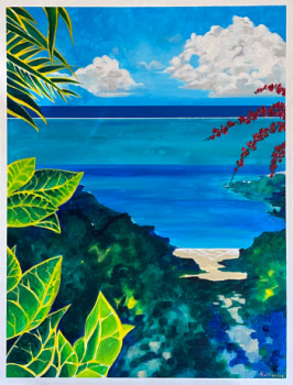 Named contemporary work « Raiatea », Made by FRANCK KOTTEWICZ