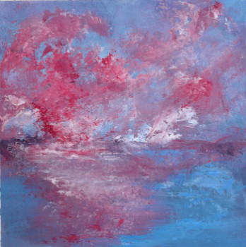 Named contemporary work « Light rose 2 », Made by SANDRINE BELMONT