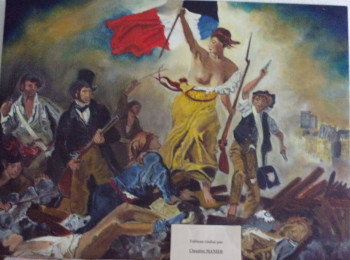 Named contemporary work « Liberté guidant le peuple », Made by CLAUDINE MANIER