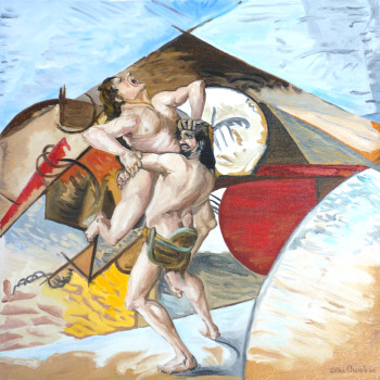 Named contemporary work « C'est la lutte finale », Made by GILLES CHAMBON