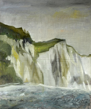 Named contemporary work « au pied des falaises », Made by CORINNE QUIBEL