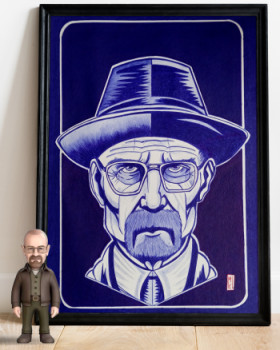 Named contemporary work « Walter White - Breaking Bad », Made by MIKL