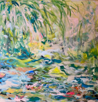 Named contemporary work « sous les saules », Made by ISABELLE PETIT