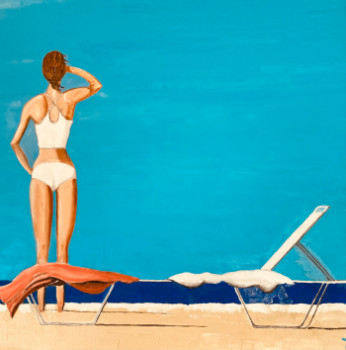 Named contemporary work « On the beach 1 », Made by MOLIA