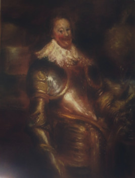 Named contemporary work « D'après Anthony Van Dyck, Portrait of Frederick Henry, Prince of Orange County », Made by LA CIGOGNE