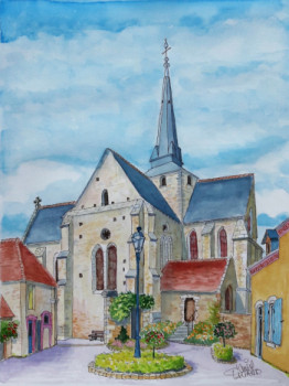 Named contemporary work « Eglise St-Médard - Ballon Saint-Mars (72) », Made by DANIEL HUARD