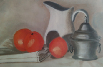 Named contemporary work « Nature morte aux oranges », Made by BARTLET-DROUZY