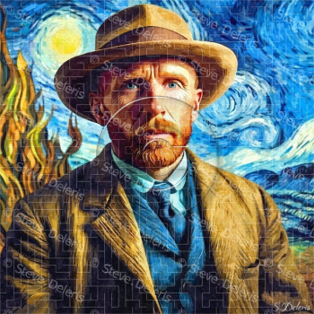 Named contemporary work « Vincent Van Gogh autoportrait », Made by STEVE DELERIS