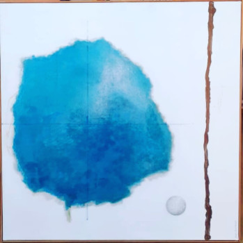 Named contemporary work « Bleu(e) », Made by MARC BOLLINGER