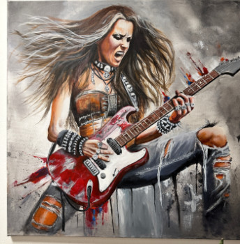 Named contemporary work « Rage On Stage », Made by AIRBRUSH COWBOY