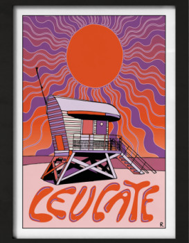 Named contemporary work « Leucate - La Cabane », Made by AIRE GRAPHIC