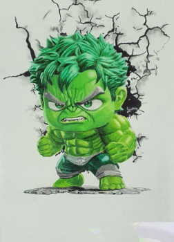 Named contemporary work « Mini Hulk », Made by CREATIVELINE