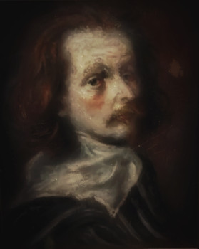 Named contemporary work « Inspiré de Van Dyck, Portrait d'un Homme Exténué », Made by LA CIGOGNE