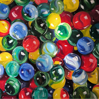 Named contemporary work « Marbles #1 », Made by THERENCE