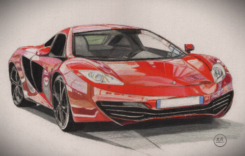 Named contemporary work « McLaren 12C », Made by PIRDESSINS