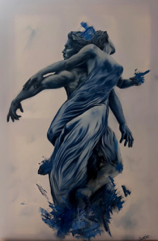 Named contemporary work « Nuit BLEUE », Made by OLIVIA VITALI