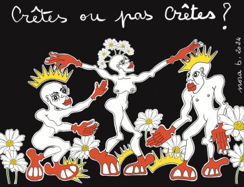 Named contemporary work « Crêtes ou pas crêtes ? », Made by NORA B.