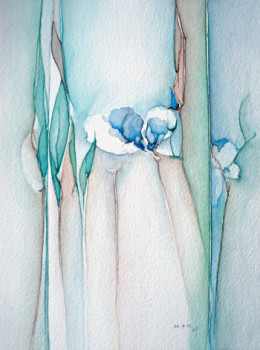 Named contemporary work « Blaue Blume », Made by WAGNERGALERIE