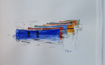 Named contemporary work « Barques », Made by PACO