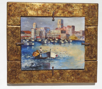 Named contemporary work « vieux port de Marseille », Made by PATRICK LEMIERE