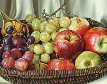 Named contemporary work « panier de fruits », Made by BEàTA VIRTH