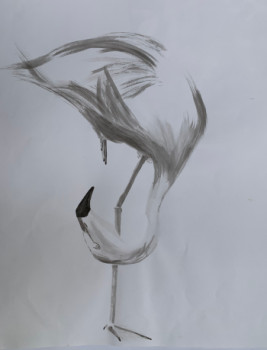 Named contemporary work « Flamand Rose », Made by VANINA CRAVENNE