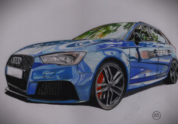 Named contemporary work « Audi Quattro RS6 », Made by PIRDESSINS