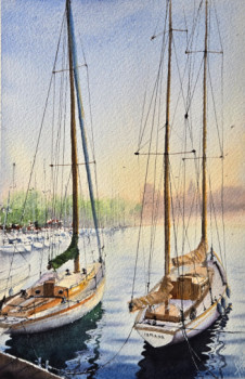 Named contemporary work « La Rochelle », Made by H.CH.M.ART