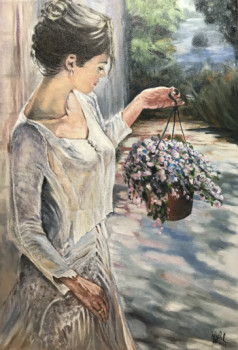 Named contemporary work « Madame va au jardin », Made by JEF