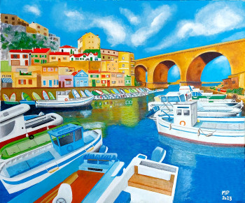 Named contemporary work « Vallon des Auffes (Marseille) », Made by MICHEL PARIENTE