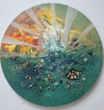 Named contemporary work « Contre vents et marées », Made by FRéDéRIQUE CHABIN-RIVIERE