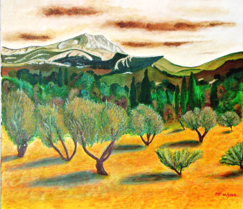 Named contemporary work « La Sainte Victoire », Made by MICHEL PARIENTE