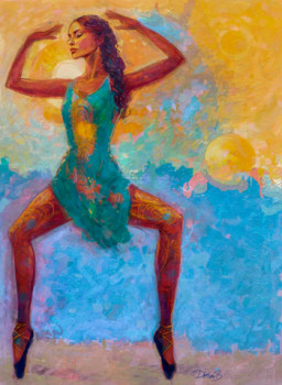 Named contemporary work « Modern dancing girl », Made by DORON B