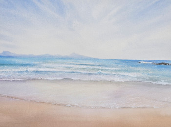 Named contemporary work « Plage de Biarritz », Made by H.CH.M.ART