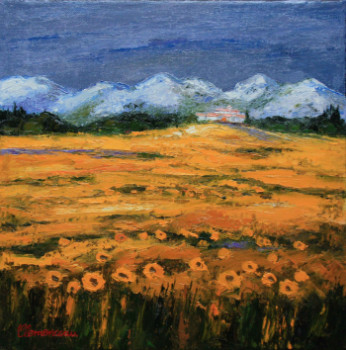 Named contemporary work « Orage dans les Alpilles », Made by JEAN-FRANçOIS CLEMENCEAU